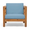 Christopher Knight Home Daniel Outdoor  5 Piece Acacia Wood Sectional Set with Water-Resistant Cushions - 4 of 4