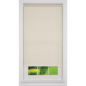 Linen Avenue Cordless Light Filtering Roller Shade, Beige and Taupe (Arrives 1/4" Narrower) - 1 of 4