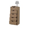 Okak 5-Drawer Narrow Dresser,Vertical Chest for Small Spaces,Tall Storage Cabinet with Soft-Close Drawers for Bedroom/Entryway/Living Room, Oak - 3 of 4