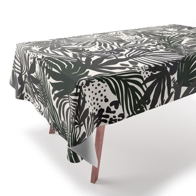 Marta Barragan Camarasa Wild abstract jungle on black Tablecloth - Deny Designs