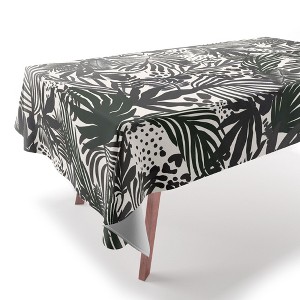 Marta Barragan Camarasa Wild abstract jungle on black Tablecloth - Deny Designs - 1 of 2