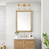 POWLIG 22-in 3-Light Gold Modern Dimmable Vanity Light with Cone Clear Glass Shade Suitable for Bathroom Living Room - 2 of 4
