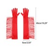 INSPIRE CHIC Women's Long Satin Finger with Tassels Elbow Length Sleeves Gloves for Opera Dance Wedding Party 1Pair - 2 of 4