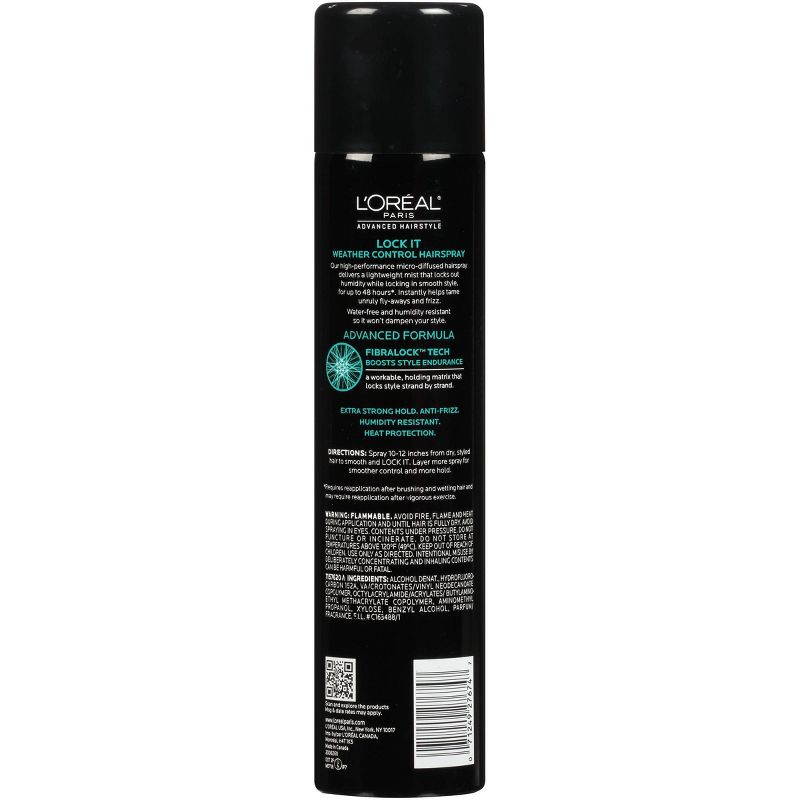 L'Oreal Paris Advanced Hairstyle Lock It Weather Control Hairspray - 8.25oz, 2 of 4