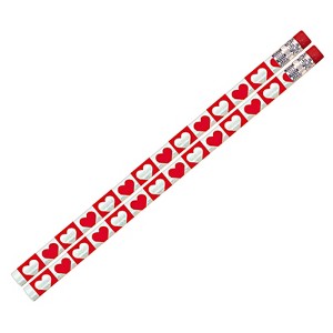 Musgrave Pencil Company Hearts 'O Glitter Pencil, 12 Per Pack, 12 Packs - 1 of 3