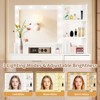 Sapphtopaz Vanity Desk with Mirror and Lights Dressing Table with Drawer, Storage Cabinet, 3 Adjustable Lighting Colors for Bedroom - 2 of 4