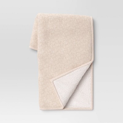 Cozy Knit Throw Blanket with Sherpa Reverse - Threshold™