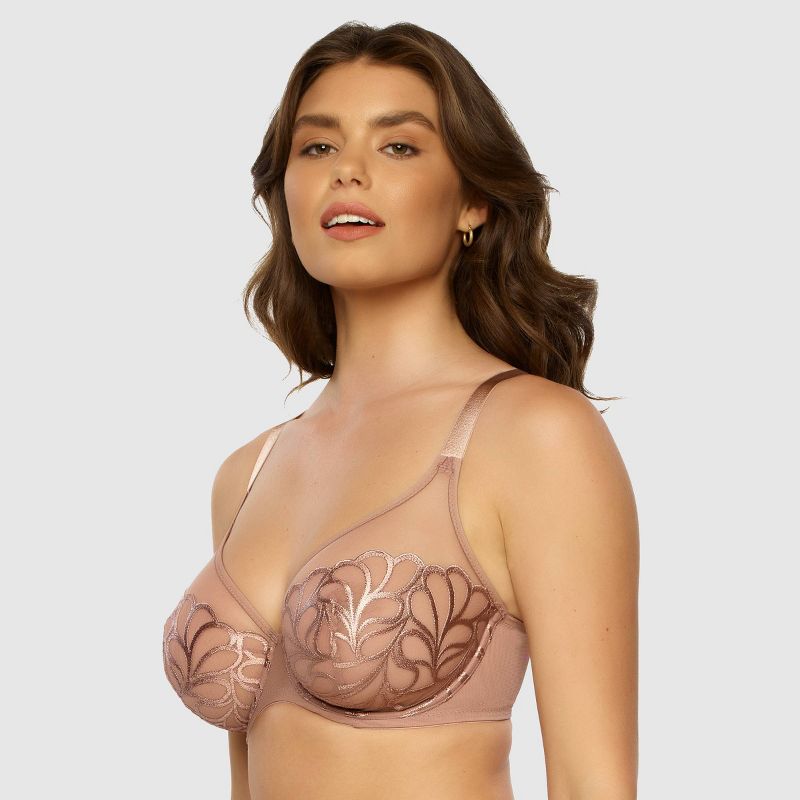 Paramour Women's Lotus Embroidered Unlined Bra, 2 of 6
