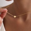 Turandoss Heart Initial Necklace for Women Girls - Dainty 14K Gold Plated Pendant Letter Alphabet Necklace, Gifts for Women Teens Jewelry - 3 of 4
