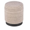 Carolina Chair  Table Handwoven Triton Matte Black Base Storage Ottoman - 2 of 4