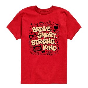 Boys' - Super Kitties - Brave Smart Strong Kind Short Sleeve Graphic T-Shirt - 1 of 3