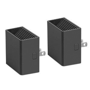 DORESshop 2-Pack 1W Plug-in Amber Square Wall Night Lights, Up & Down Illumination, Modern Bedroom or Hallway Accent - 1 of 4
