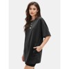 EXLURA Women's Summer Short Sleeve T Shirt Dress Casual Crewneck Resort Wear Tops - 4 of 4