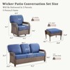 Buenhomino 6PCS Outdoor Furniture Set with 5" Thick Cushion, Outdoor Sofa Couch Set with Swivel Chairs and Ottoman, Brown Wicker Patio Furniture Set - 4 of 4