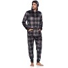 Ashford & Brooks Men's Adult Mink Fleece Hooded One-Piece Union Suit Pajamas - 2 of 4
