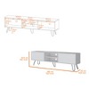 70.9" Manufactured Wood TV Rack with Hairpin Legs, Two Hinged Drawers, Open Storage, and Cable Management for Living Room - 3 of 4