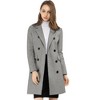 Allegra K Women's Elegant Notched Lapel Double Breasted Long Sleeve Winter Overcoat - 2 of 4