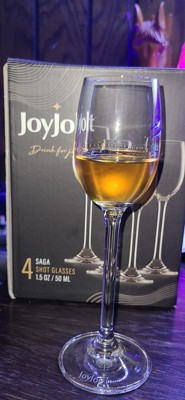 Joyjolt Saga Crystal Liquor Glasses - Set Of 8 Cordial Shot