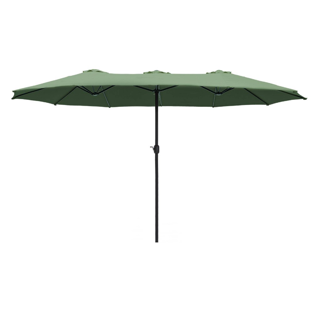 Photos - Parasol Captiva Designs 9'x15' Rectangular Outdoor Market Umbrella: UV & Fade Resistant, Steel Frame, Crank Handle