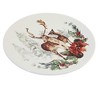 7.75 In Stag Snack/Dessert  Plate Christmas Poinsettia Serving Platters - 2 of 3