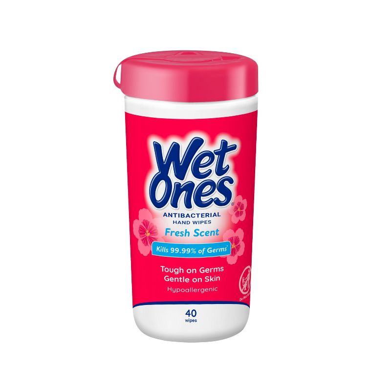 Wet Ones Antibacterial Hand Wipes Canister - Fresh Scent - 40ct, 1 of 11