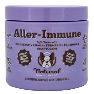 Natural Dog Company Allergy Immune Supplement Dog Chews - Salmon - 90ct - 1 of 4