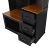 CAVINAS Hall Tree with 3 Hooks Modern Coat Rack with Storage Bench, Shelves and Drawers for Entryway - 3 of 4