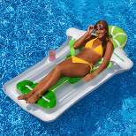 Swimline 76" Inflatable Margarita Matt 1-Person Swimming Pool Floating Raft - Green/White