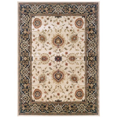 Oriental Weavers Hudson 1338C Beige/ Black Indoor Area Rug - 7'8" x 10'10"