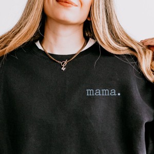 Simply Sage Market Embroidered Mama Typewriter Lightweight Garment Dyed Sweatshirt - 1 of 4