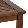 PAGED Contemporary Wood Outdoor Table Rectangle Patio Dining Table with Rot-resistant Build for Patio, Poolside, Courtyard - 3 of 4