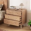 Costway 4 Drawer Dresser for Bedroom Wide Chest of Drawers with Metal Guide Rails Teak & Black/Walnut/Natural - 2 of 4
