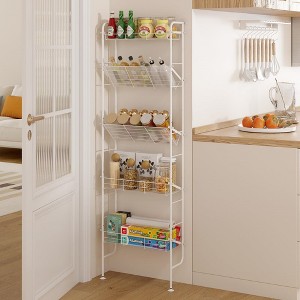 MOEPISY Behind The Door Organizers, 5-Tier Narrow Bathroom Kitchen Shelf - 1 of 4