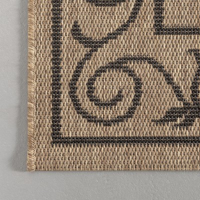 Serene Vine 5' x 7' Brown Synthetic Indoor/Outdoor Area Rug