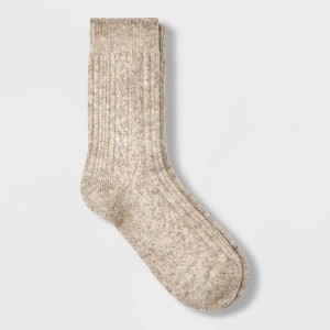 Women's Cozy Sweater Cable Crew Boot Socks - Universal Thread™ 4-10 - 1 of 3