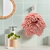 REGALWOVEN 2 Packs Cute Cartoon Alpaca Fuzzy Ball Hand Drying Hanging Ball Towels for Bathroom 7" x 7"/7" x 11" - 2 of 4