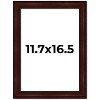 PosterPalooza | Distressed Brown Picture Frame - UV Acrylic, Foam Board Backing, Hanging Hardware - 2 of 4
