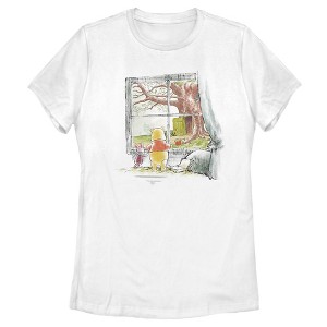 Women's Winnie the Pooh Window Watching T-Shirt - 1 of 4