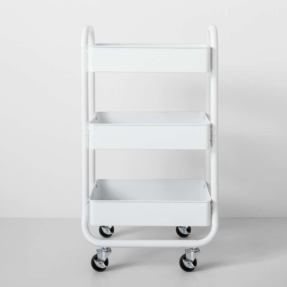 Three Tier Metal Utility Cart White - Made By Design