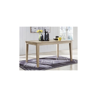 Gleanville Light Brown Rectangular Wood Dining Table for Six