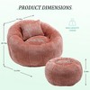 CAVINAS Chenille Bean Bag Chair with Ottoman,Lounge Chair Indoor with Pillow,Gaming Bean Bag Chairs for Adults,Bean Bag Couch for Living Room - 2 of 4