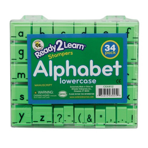 Complete Alphabet Letter Stamp Set with 1/2 Stamps, Stamp Handle Included