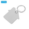 Unique Bargains PU Leather Keychain Blanks with Key Rings for DIY Laser Engraving 4 Pcs - 3 of 4