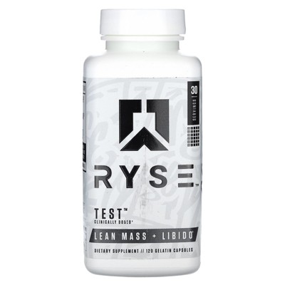 RYSE Test, Lean Mass + Libido, 120 Gelatin Capsules