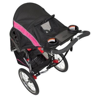Bubble Gum Pink All-Terrain Jogging Stroller with Steel Frame