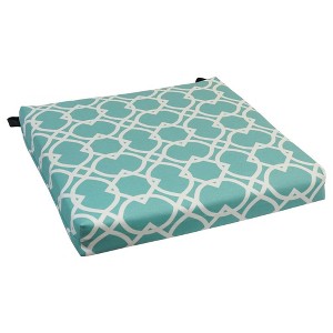 Blazing Needles, 20-inch by 19-inch Patterned Outdoor Chair Cushion - 1 of 2
