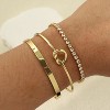 Reoxvo 14K Gold Plated Bangle Cuff Bracelets for Women Non Tarnish Gold Bracelet Stack Jewelry Set for Women Trendy - 2 of 4