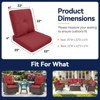 Outdoor Chair Cushion 6 Sets - 22" *25" Patio Furniture Cushions with Removable Cover, 28D High Density Sponge Filling Outdoor Patio Cushions - 2 of 4