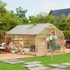 Garvee Walk-In Greenhouse with Polycarbonate Panels, Aluminum Frame, Quick Setup, Roof Vent, Outdoor Garden Greenhouse - 2 of 4