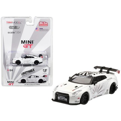 Nissan GT-R (R35) Type 1 LB Works "LibertyWalk" White Ltd Ed 4,800 pcs 1/64 Diecast Model Car by True Scale Miniatures